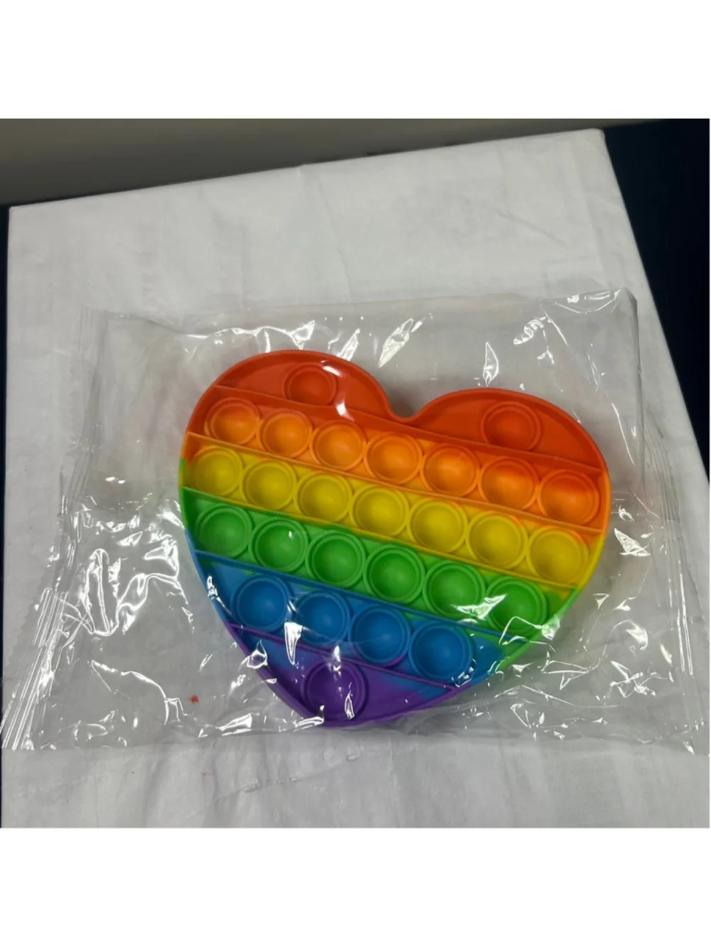 Rainbow heart, square, circle pop it toy (pack of 3) #fidgettoy #kids